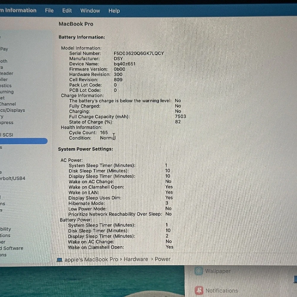 Macbook pro 16 icore i9 32 GB 1 TB